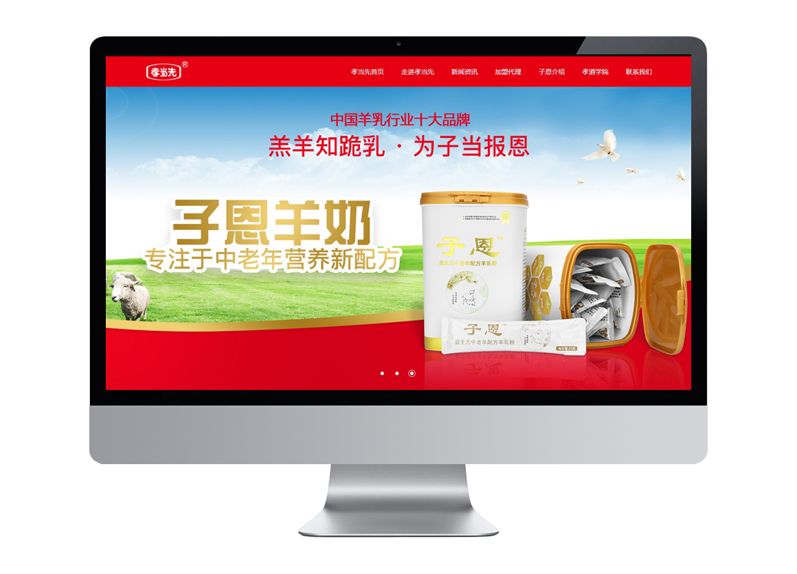 【孝當先】集團_品牌網站定制_大健康老年產品行業